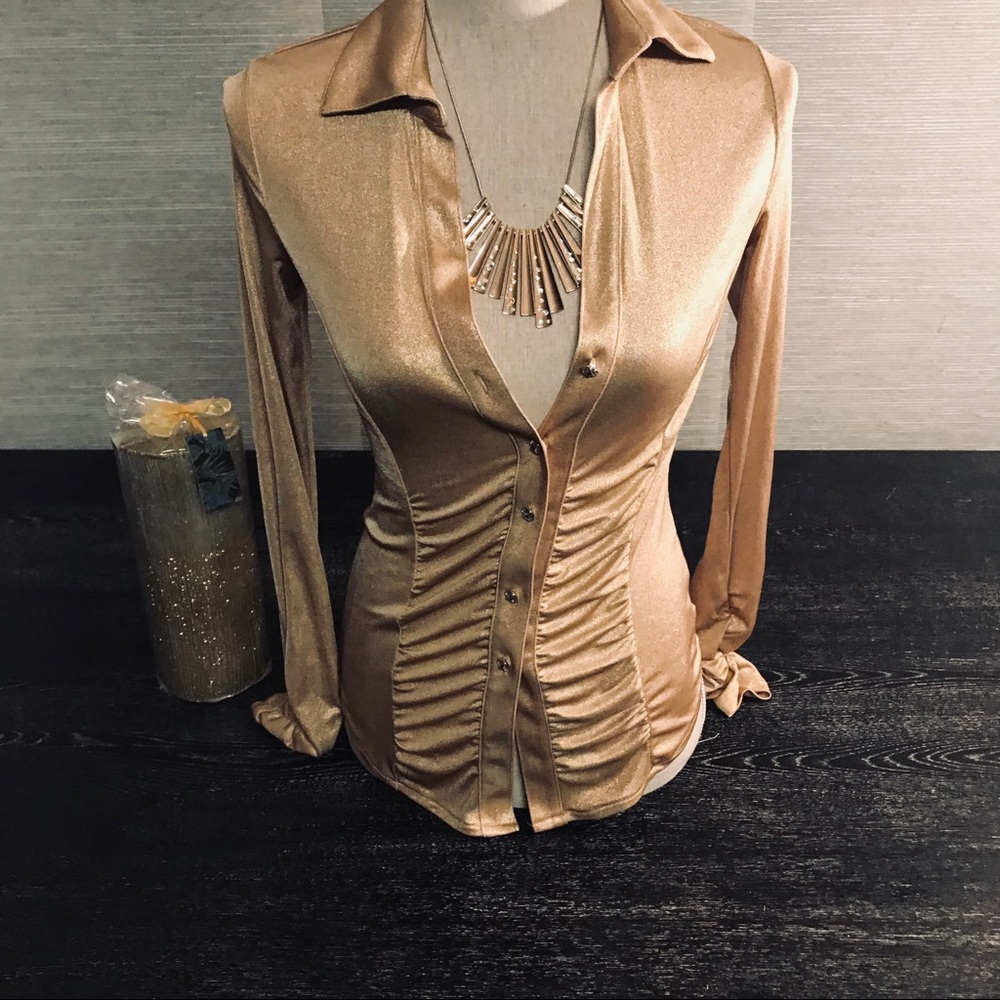 Women’s Gold Glitter Blouse
